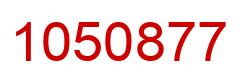 Number 1050877 red image