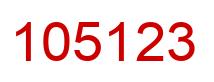 Number 105123 red image