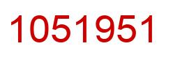 Number 1051951 red image