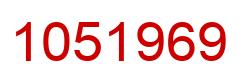Número 1051969 imagen rojo
