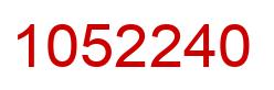 Number 1052240 red image
