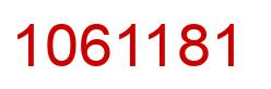 Number 1061181 red image