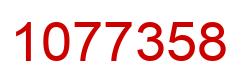 Número 1077358 imagen rojo