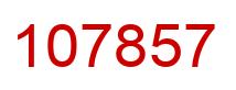 Number 107857 red image