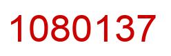 Number 1080137 red image