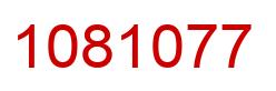 Number 1081077 red image