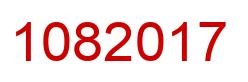 Number 1082017 red image