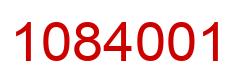 Número 1084001 imagen rojo