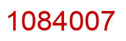 Número 1084007 imagen rojo