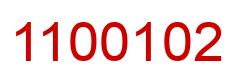 Number 1100102 red image
