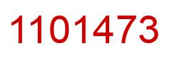Number 1101473 red image