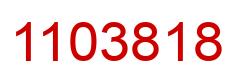 Number 1103818 red image