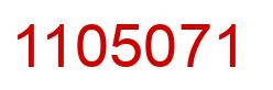 Number 1105071 red image