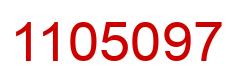 Number 1105097 red image