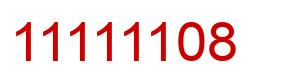 Número 11111108 imagen rojo