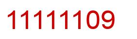 Número 11111109 imagen rojo