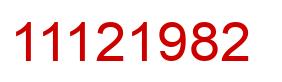 Number 11121982 red image