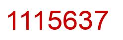 Number 1115637 red image