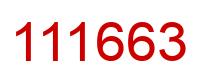 Number 111663 red image