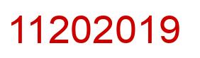 Number 11202019 red image