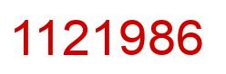 Number 1121986 red image