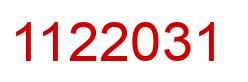 Number 1122031 red image