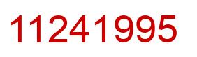 Número 11241995 imagen rojo