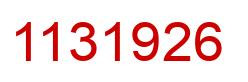 Número 1131926 imagen rojo