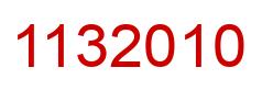 Number 1132010 red image