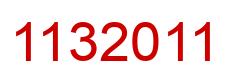 Number 1132011 red image