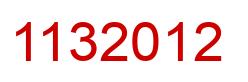 Number 1132012 red image