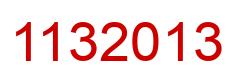 Number 1132013 red image