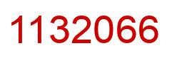 Number 1132066 red image