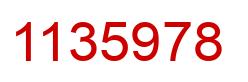 Number 1135978 red image