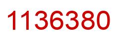 Number 1136380 red image