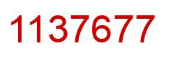 Number 1137677 red image