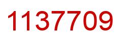 Number 1137709 red image