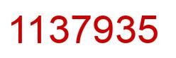 Number 1137935 red image