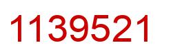 Number 1139521 red image