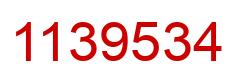 Number 1139534 red image