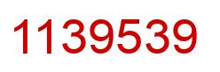 Number 1139539 red image