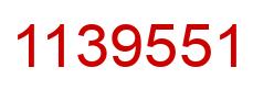 Number 1139551 red image