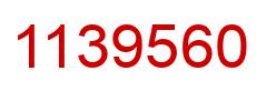 Number 1139560 red image