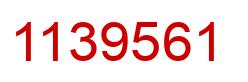 Number 1139561 red image