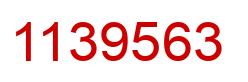 Number 1139563 red image