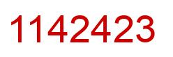 Número 1142423 imagen rojo