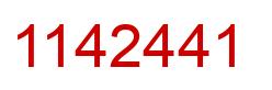 Número 1142441 imagen rojo