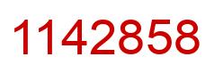 Number 1142858 red image