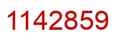 Number 1142859 red image