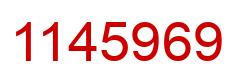 Number 1145969 red image